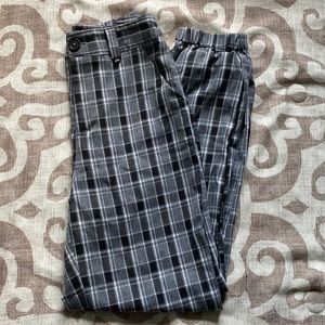 Forever 21 Grey & Black Plaid Pants